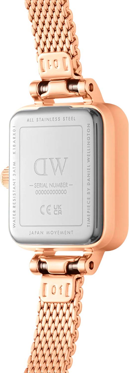 Daniel Wellington Daniel Wellington Quadro Mini Melrose Emerald DW00100648, quadro швеция женские часы на браслете сталь c pvd покрытием боковой вид