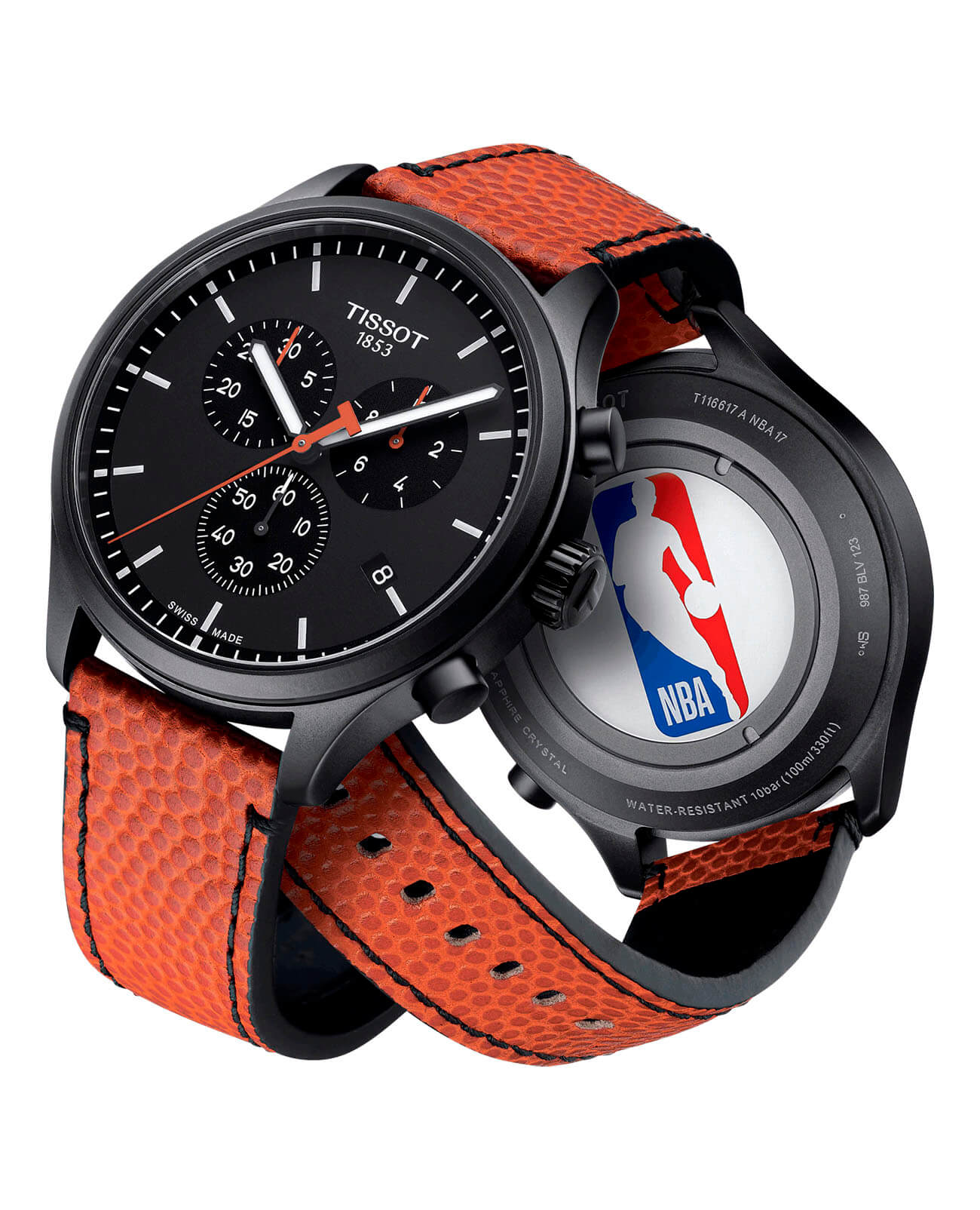 Оригинальные часы Tissot Tissot Chrono XL NBA Collector T116.617.36.051.08 кварцевые калибр механизма eta g10.212 общий вид