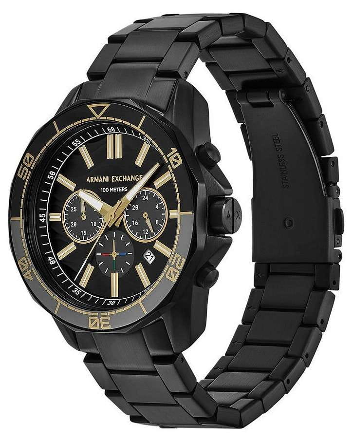 Armani Exchange Armani Exchange Spencer AX1963,  италия мужские часы на браслете нержавеющая сталь с ip-покрытием боковой вид
