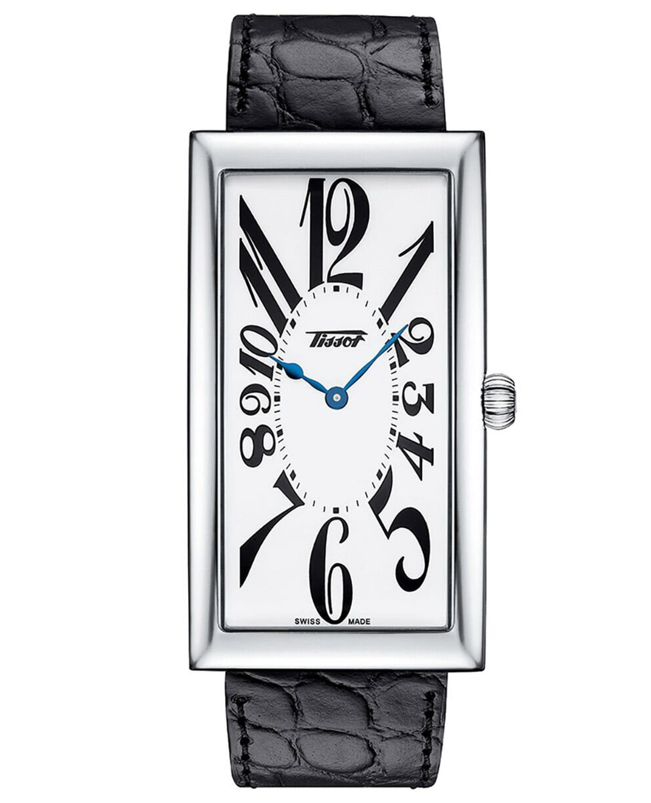 Tissot Tissot Heritage Banana Centenary Edition T117.509.16.012.00  T1175091601200 кварцевые мужские часы белый циферблат, браслет кожаный — вид спереди