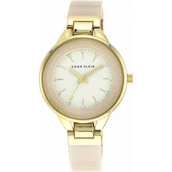 Anne Klein Anne Klein Plastic  1408CRCR  1408CRCR кварцевые женские часы шампань циферблат, браслет  — вид спереди