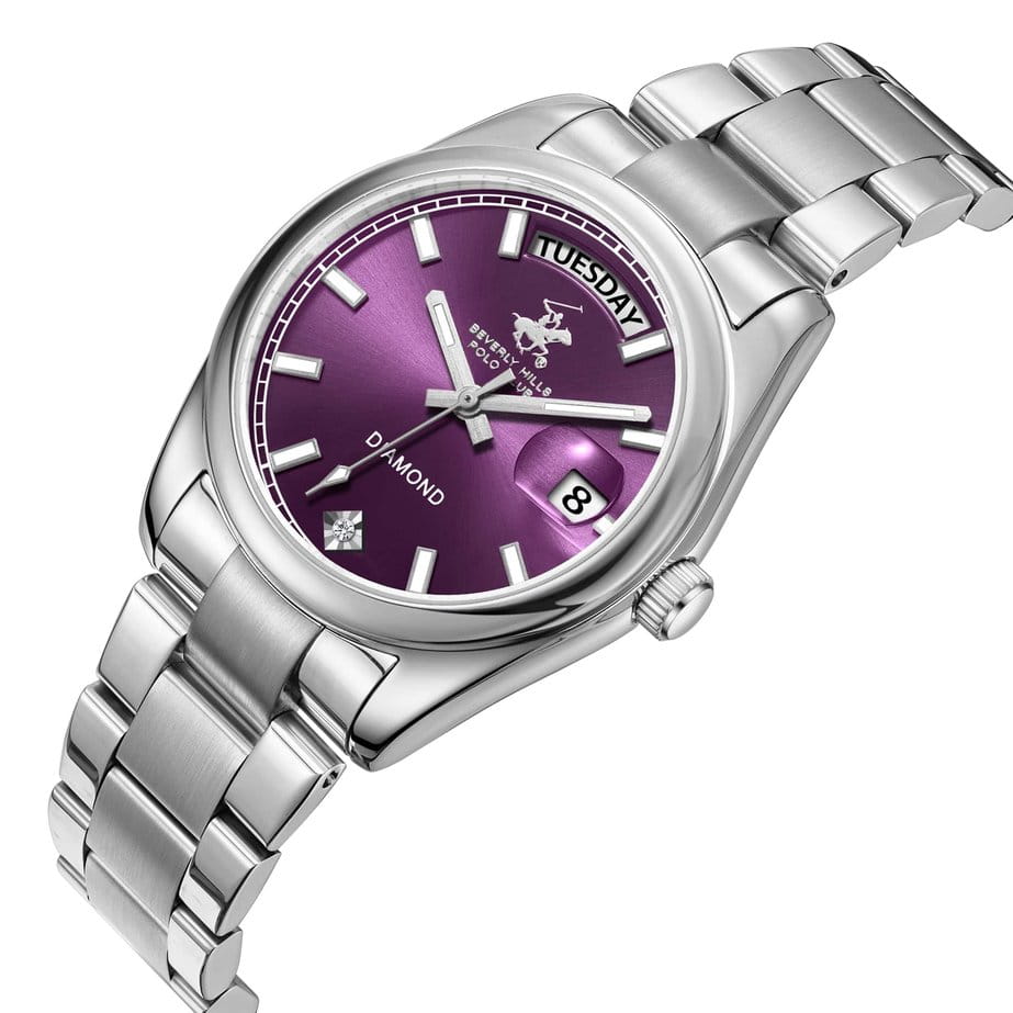 Beverly Hills Polo Club Beverly Hills Polo Club BP3709X.380 кварцевые женские часы часы крупный план фиолетовый циферблата