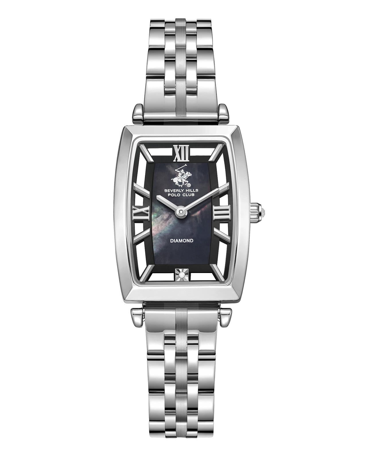 Beverly Hills Polo Club Beverly Hills Polo Club BP3770C.350  BP3770C.350 кварцевые женские часы черный циферблат, браслет суперметалл — вид спереди