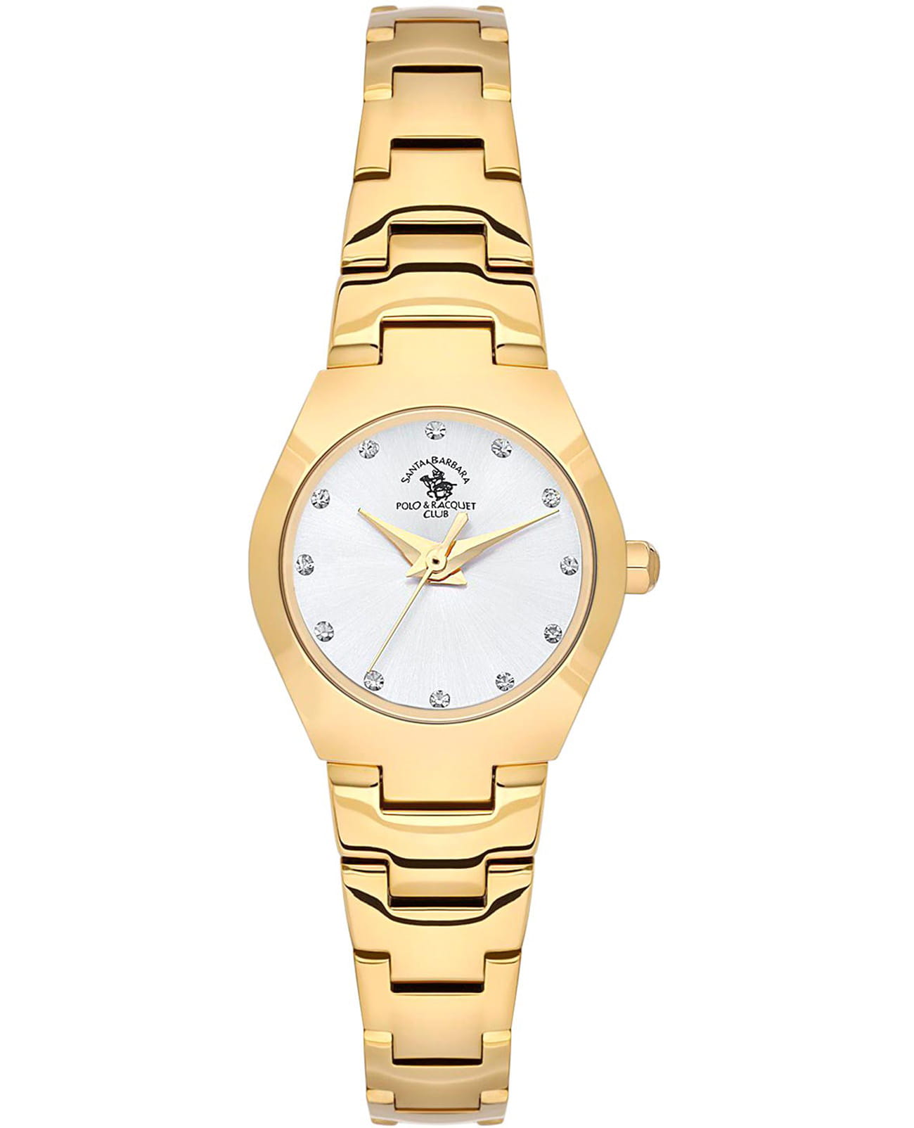Santa Barbara Polo & Racquet Club Santa Barbara Polo & Racquet Club Unique SB.1.10612-2  SB.1.10612-2 кварцевые женские часы белый циферблат, браслет нержавеющая сталь с ip-покрытием — вид спереди