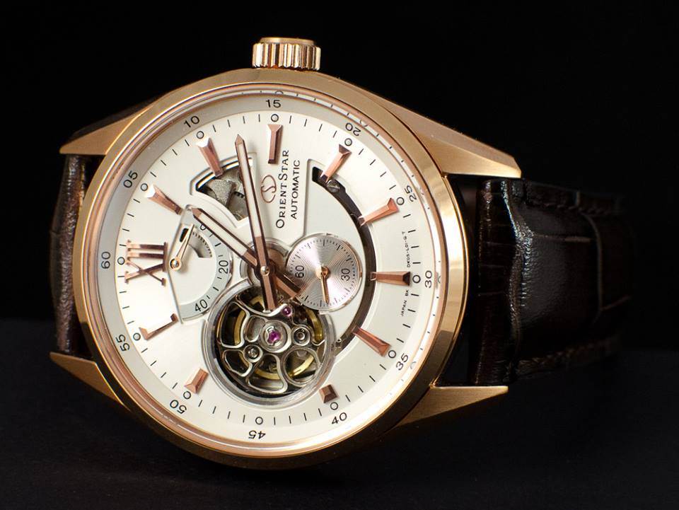 Orient Orient DK05003W (SDK05003W), star япония мужские часы на браслете кожаный боковой вид