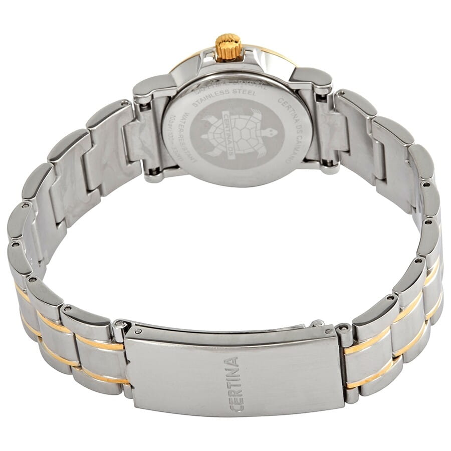 Certina Certina DS Caimano Lady C017.210.22.037.00,  швейцария женские часы на браслете сталь c pvd покрытием боковой вид