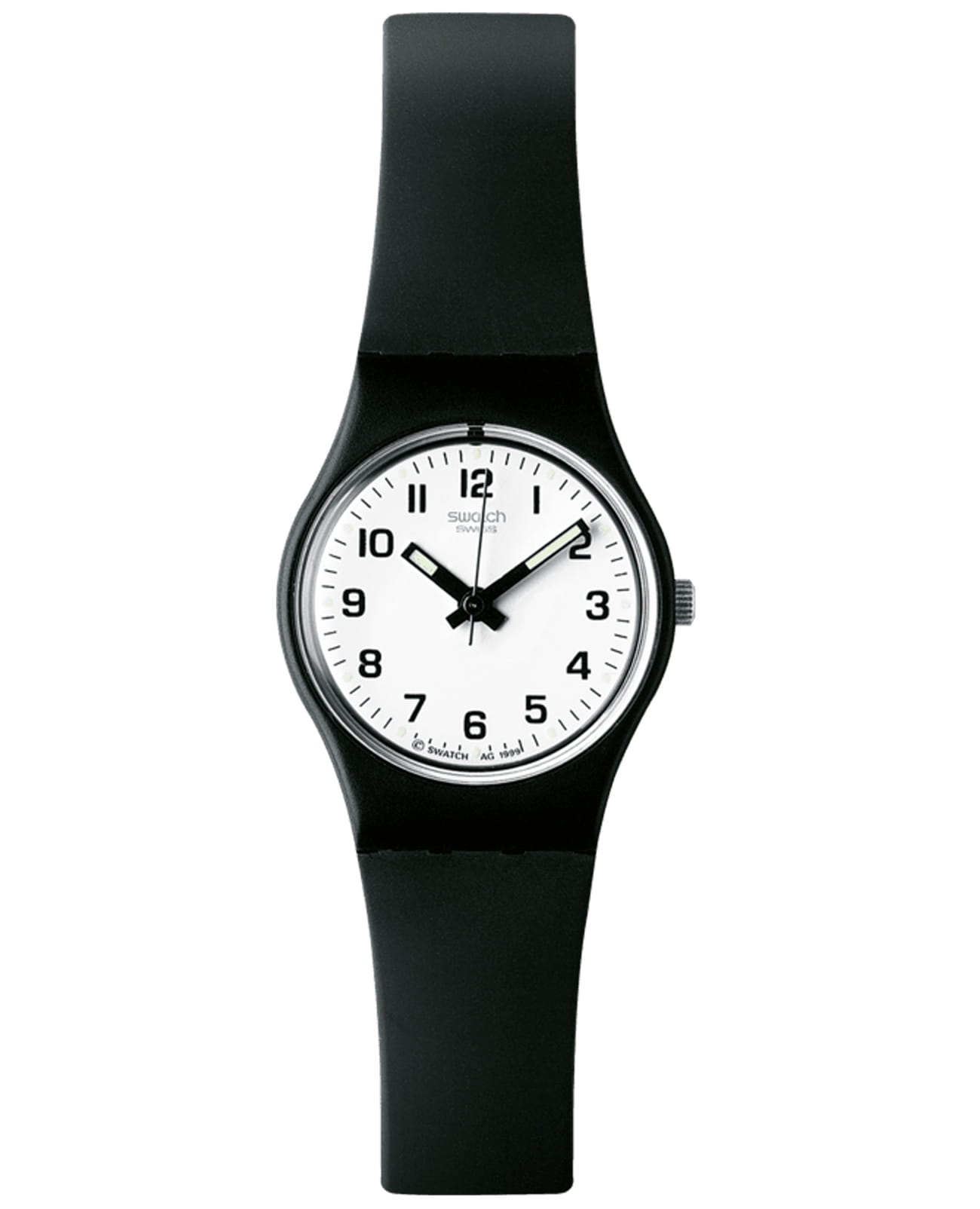 Swatch Swatch Lady LB153  LB153 кварцевые женские часы белый циферблат, браслет пластик — вид спереди