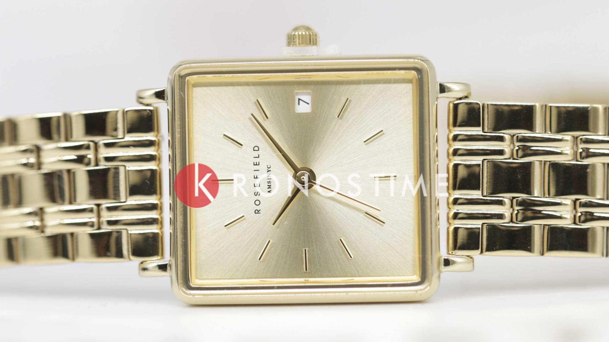 Rosefield Rosefield The Boxy XS QCGSG-Q048 женские часы золотой циферблат на запястье