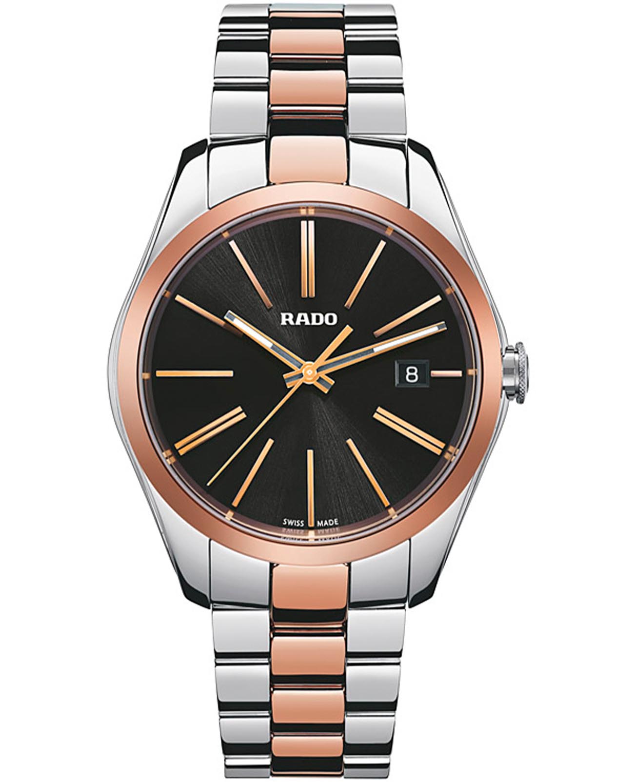 Rado Rado Hyperchrome R32184152  R32184152 кварцевые мужские часы черный циферблат, браслет сталь + ceramos™ — вид спереди