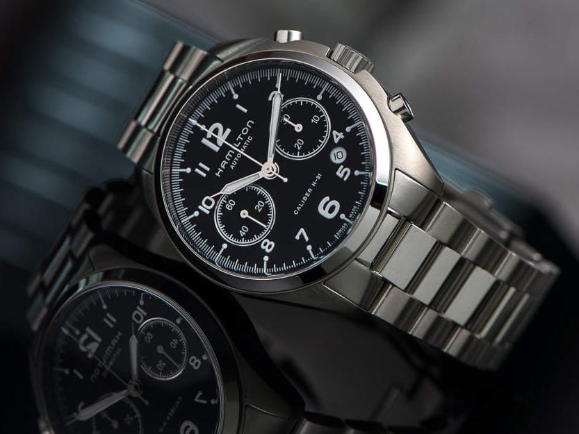 Hamilton Hamilton Khaki Aviation Pilot Pioneer Auto Chrono H76416135  - задняя крышка сталь металл корпуса, швейцария часы