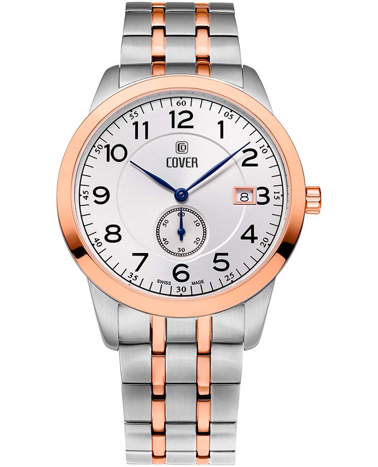 Cover Cover Nobila CO194.13  CO194.13 кварцевые мужские часы белый циферблат, браслет нержавеющая сталь с pvd-покрытием — вид спереди