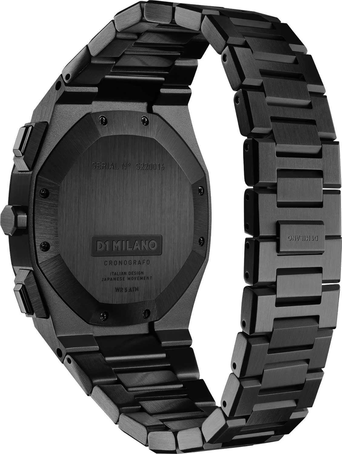 D1 Milano D1 Milano Cronografo CHBJ11,  италия мужские часы на браслете нержавеющая сталь с pvd-покрытием боковой вид