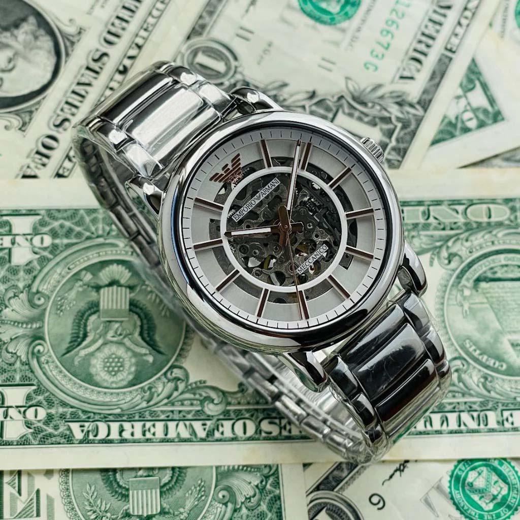 Emporio Armani Emporio Armani Dress AR60006 мужские часы белый циферблат на запястье