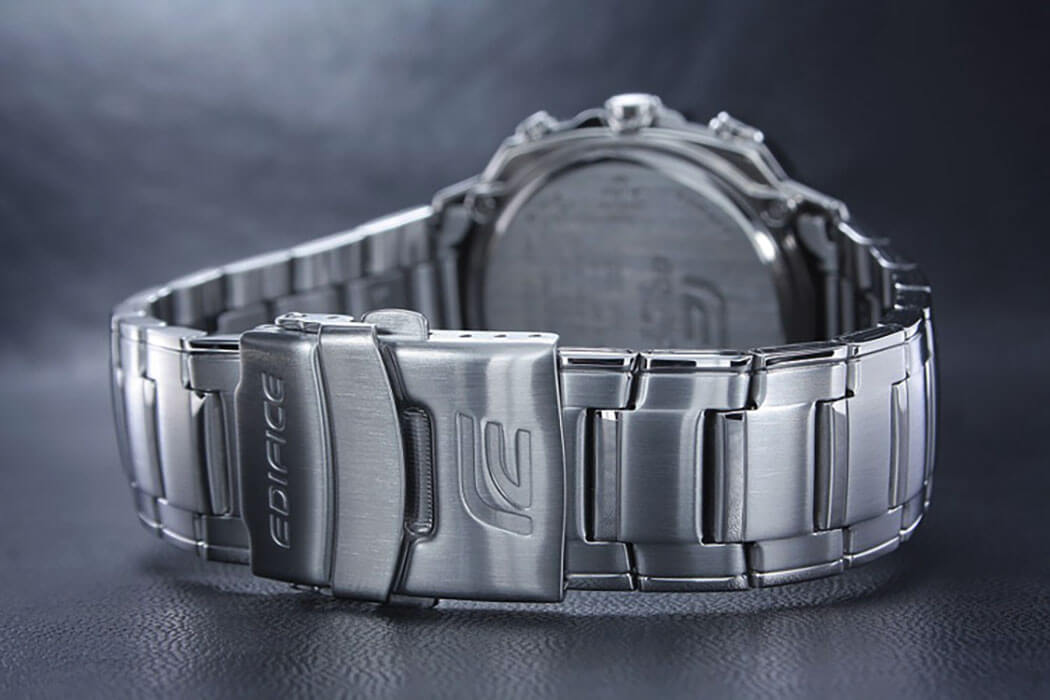 Casio Casio Edifice EFA-121D-1A кварцевые мужские часы часы крупный план черный циферблата