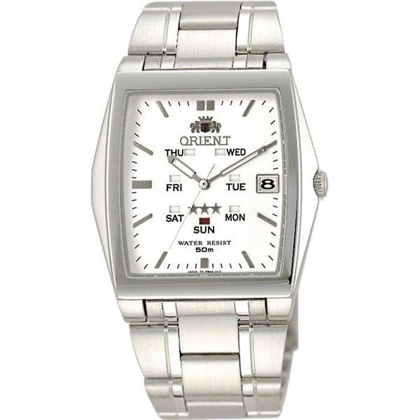 Orient Orient PMAA003W (FPMAA003W)  FPMAA003W механические мужские часы белый циферблат, браслет  — вид спереди