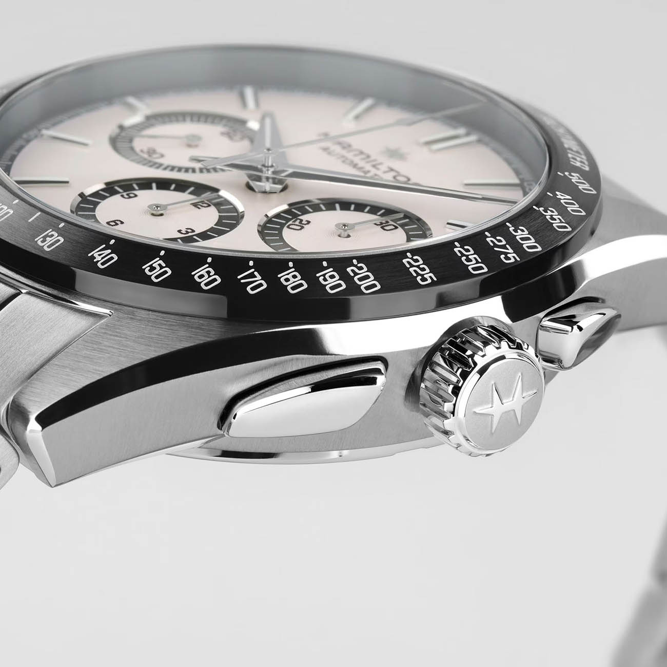 Hamilton Hamilton Jazzmaster Performer Autochrono 42mm H36606110 механические мужские часы часы крупный план белый циферблата