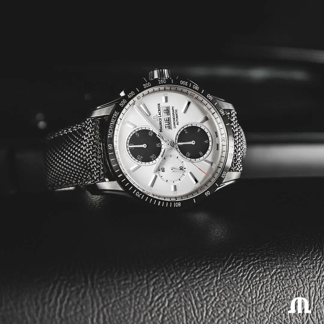 Оригинальные часы Maurice Lacroix Maurice Lacroix Pontos Chronograph 43mm PT6038-SSL2H-130-A механические калибр механизма ml112 общий вид