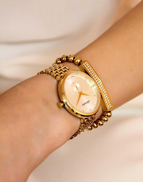 Adriatica Adriatica Essence A3724.1143Q,  швейцария женские часы на браслете сталь c pvd покрытием боковой вид