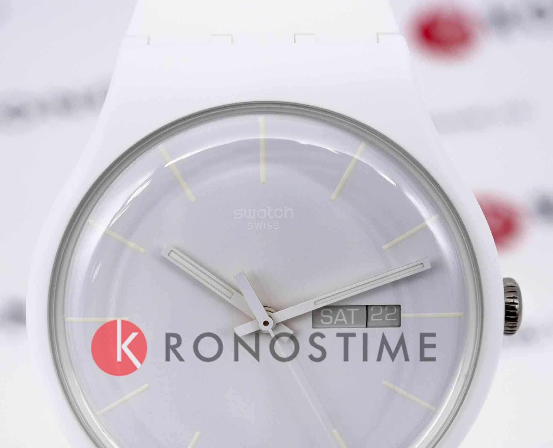 Swatch Swatch New Gent Biosourced SO29W704-S14, gent швейцария мужские часы на браслете силикон боковой вид