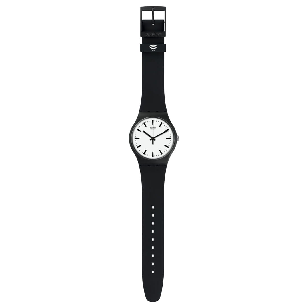 Swatch Swatch New Gent Swatch Pay! SVIB105-5300, gent швейцария мужские часы на браслете силикон боковой вид