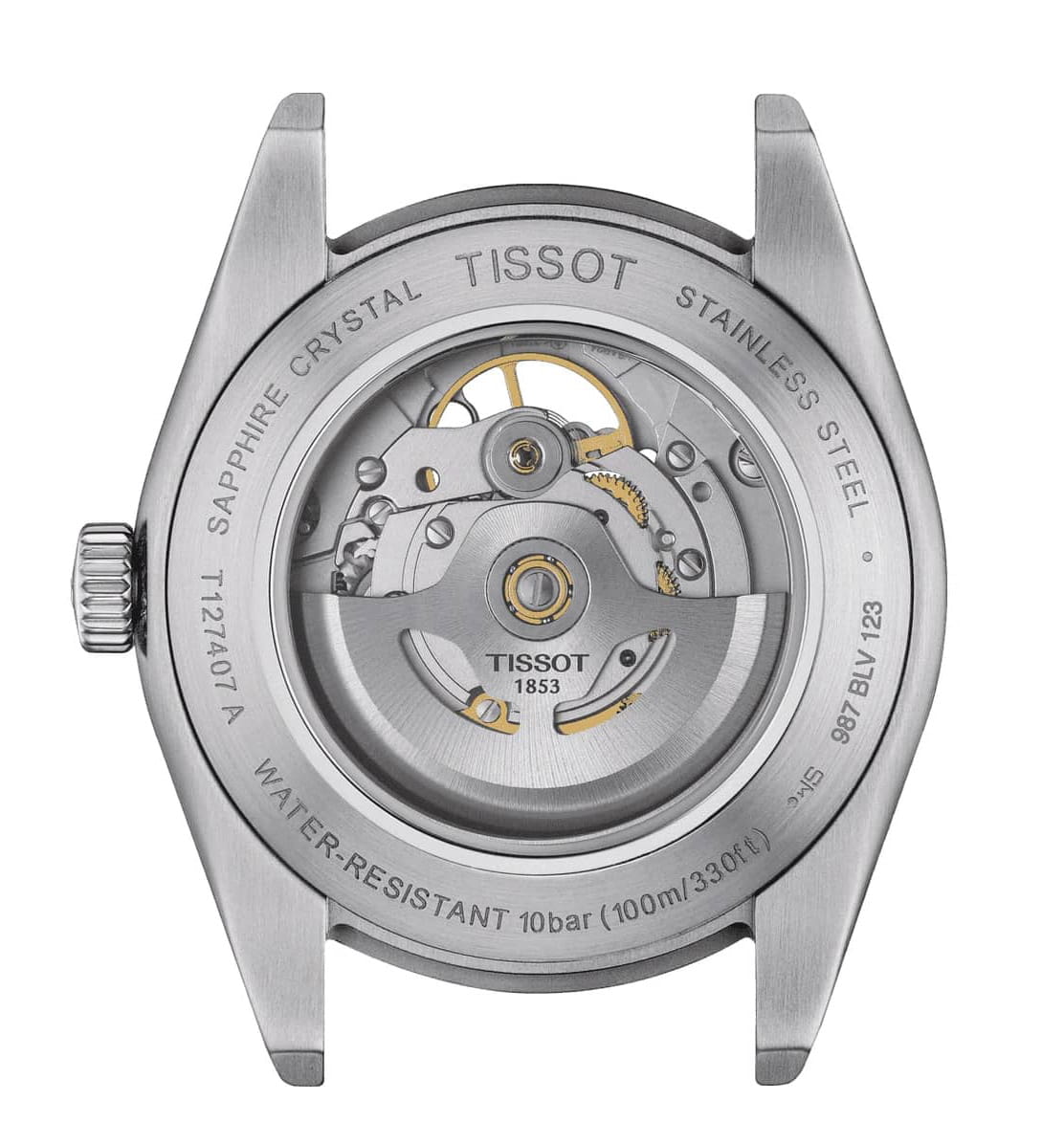 Tissot Tissot Gentleman Powermatic 80 Silicium T127.407.11.031.01 Gentleman - задняя крышка металл сталь корпуса, швейцария часы