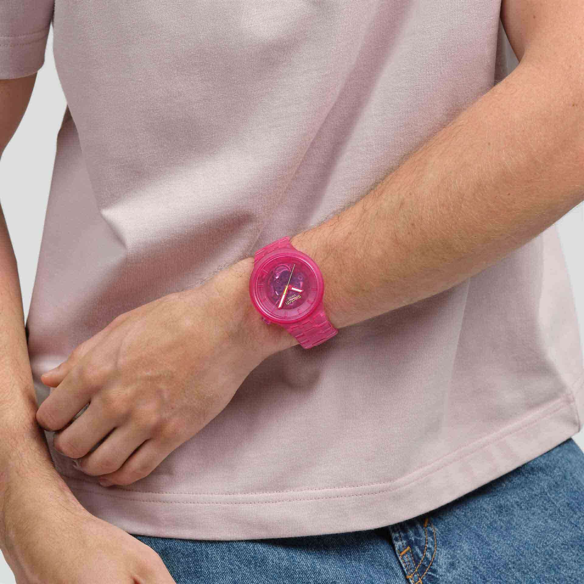 Swatch Swatch Big Bold Biosourced Lacquered SB05P102, big bold швейцария мужские часы на браслете биоматериал боковой вид