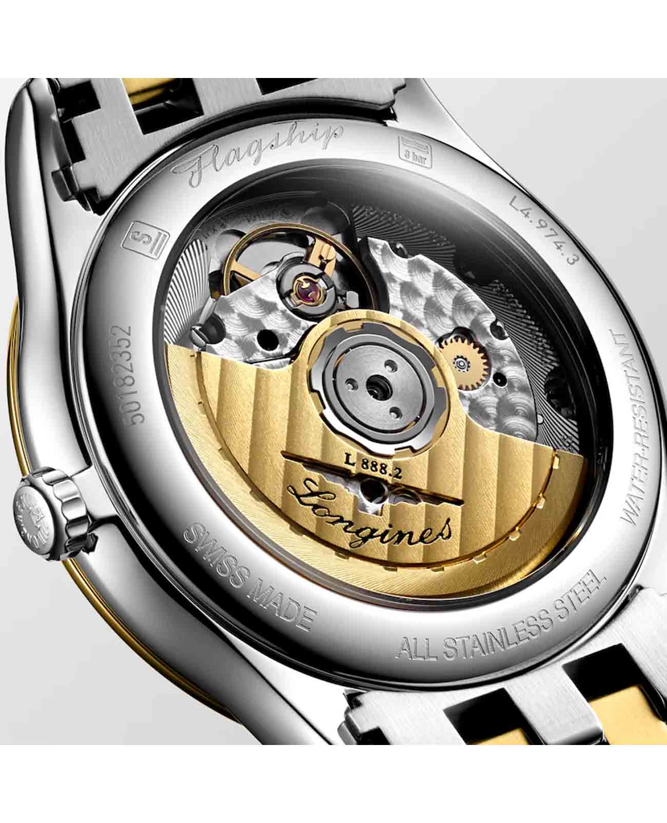 Longines Longines Flagship L4.974.3.22.7  - задняя крышка металл сталь корпуса, швейцария часы