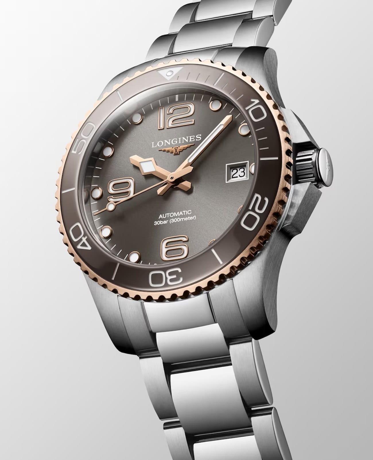 Оригинальные часы Longines Longines HydroConquest L3.780.3.78.6 механические калибр механизма l888 общий вид