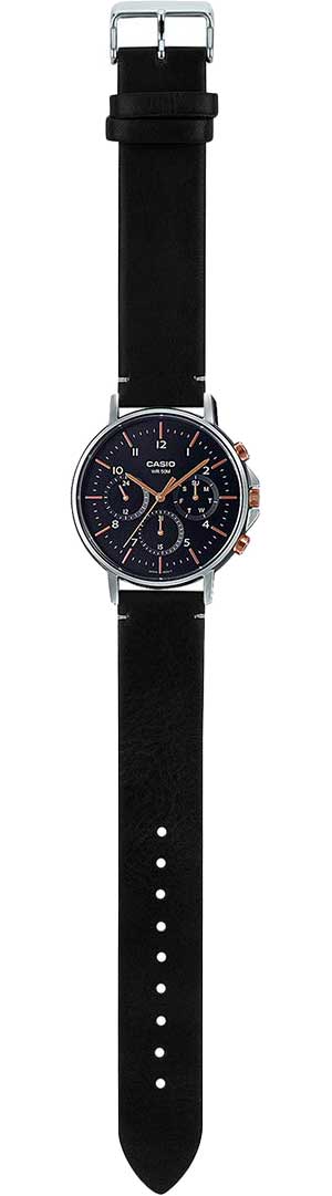 Casio Casio Collection MTP-E321L-1A кварцевые мужские часы часы крупный план черный циферблата