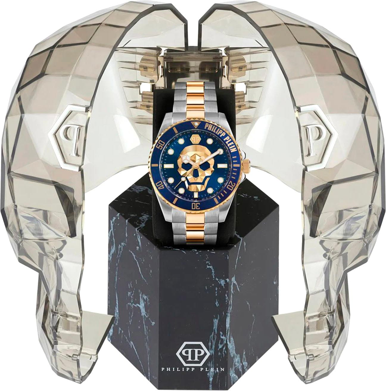 Philipp Plein Philipp Plein The Skull PWOAA0722 мужские часы синий циферблат на запястье