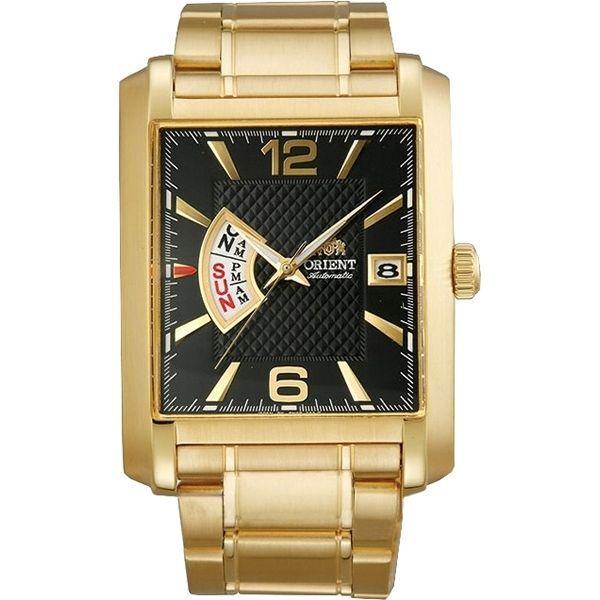 Orient Orient FNAB001B (FFNAB001B)  FFNAB001B механические мужские часы черный циферблат, браслет  — вид спереди