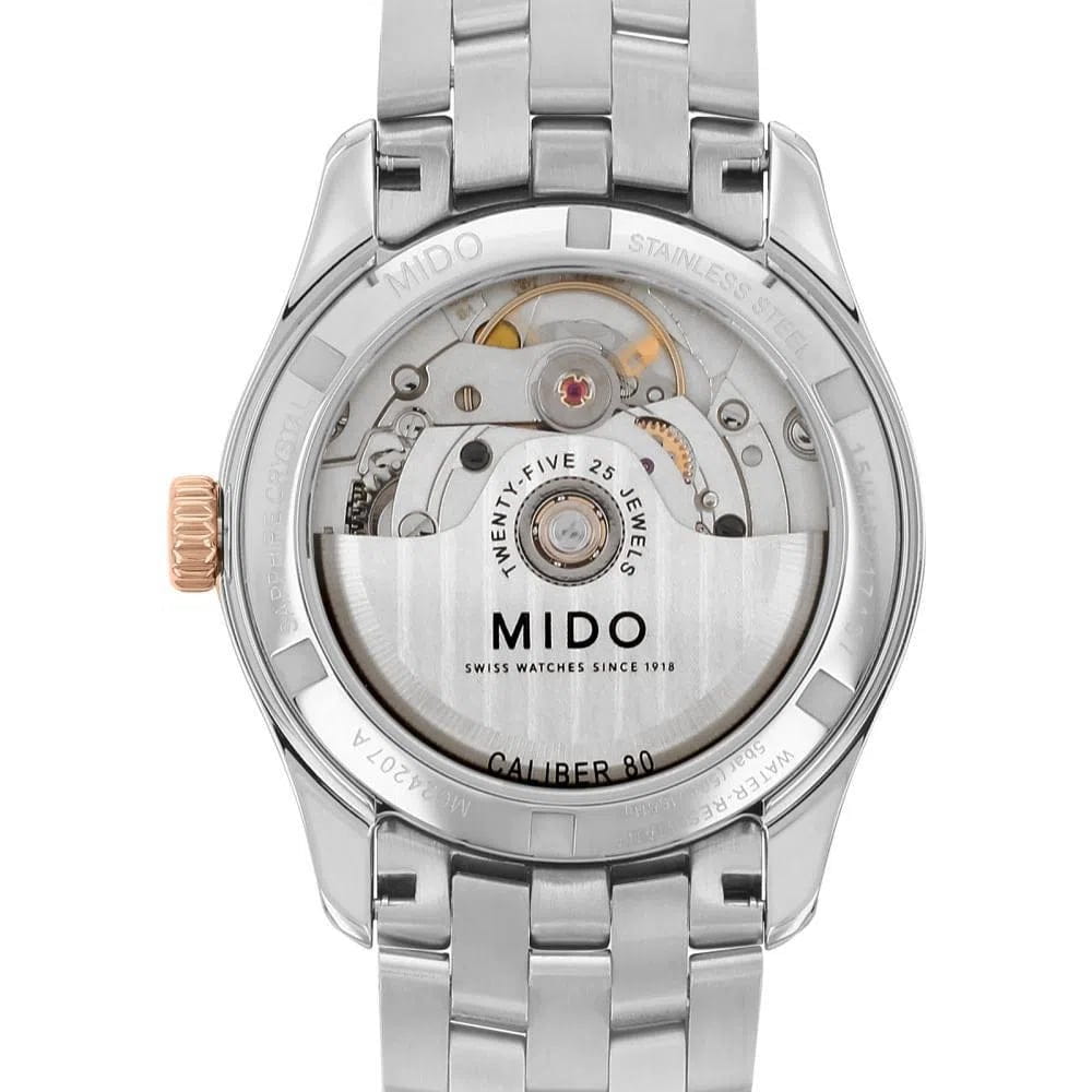 Mido Mido Belluna II M024.207.22.036.00, belluna швейцария женские часы на браслете сталь c pvd покрытием боковой вид