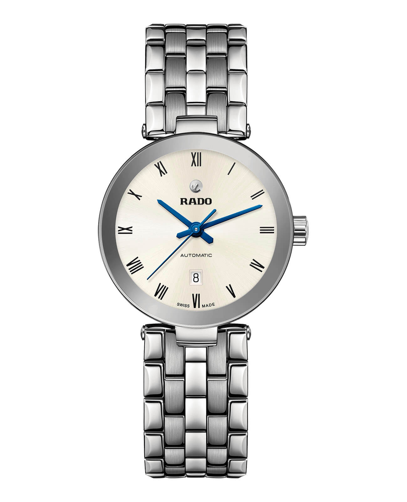 Rado Rado Florence Automatic R48899123 Automatic R48899123 механические женские часы серебристый циферблат, браслет нержавеющая сталь — вид спереди