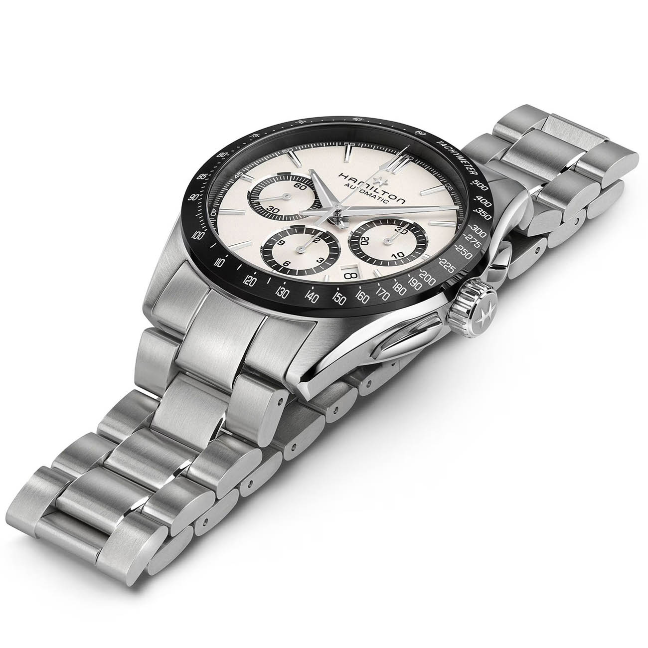Hamilton Hamilton Jazzmaster Performer Autochrono 42mm H36606110, jazzmaster швейцария мужские часы на браслете нержавеющая сталь боковой вид