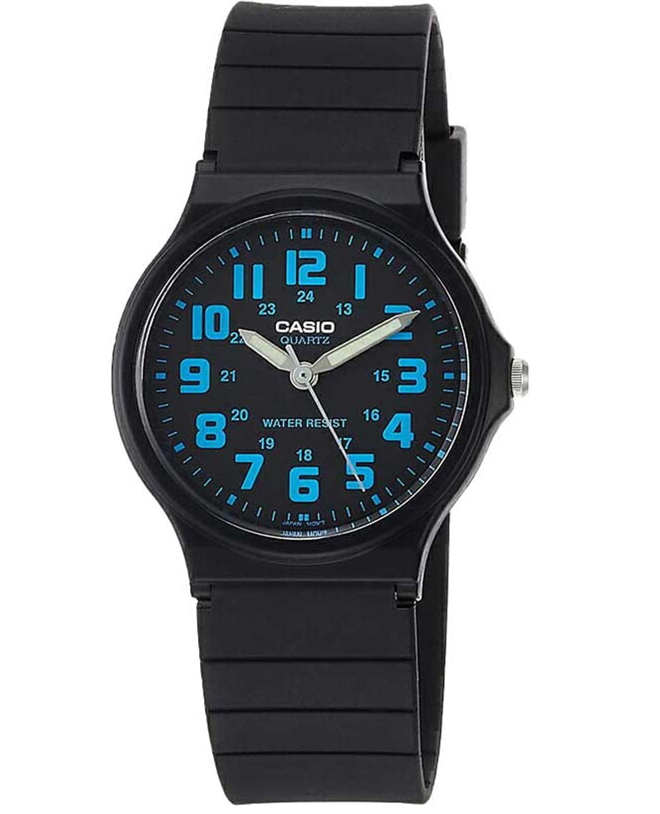 Casio Casio Collection MQ-71-2BDF (MQ-71-2B)  MQ-71-2B кварцевые мужские часы черный циферблат, браслет пластик — вид спереди