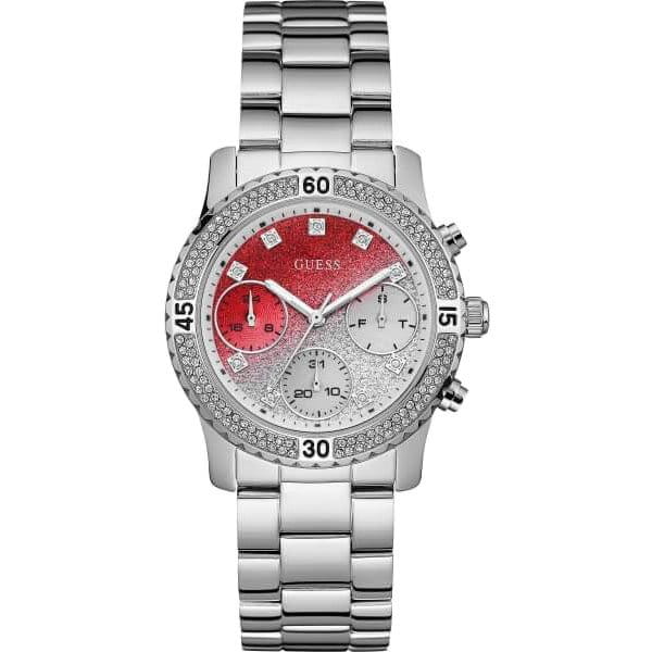 Guess GUESS W0774L7  W0774L7 кварцевые женские часы серебристый циферблат, браслет нержавеющая сталь — вид спереди