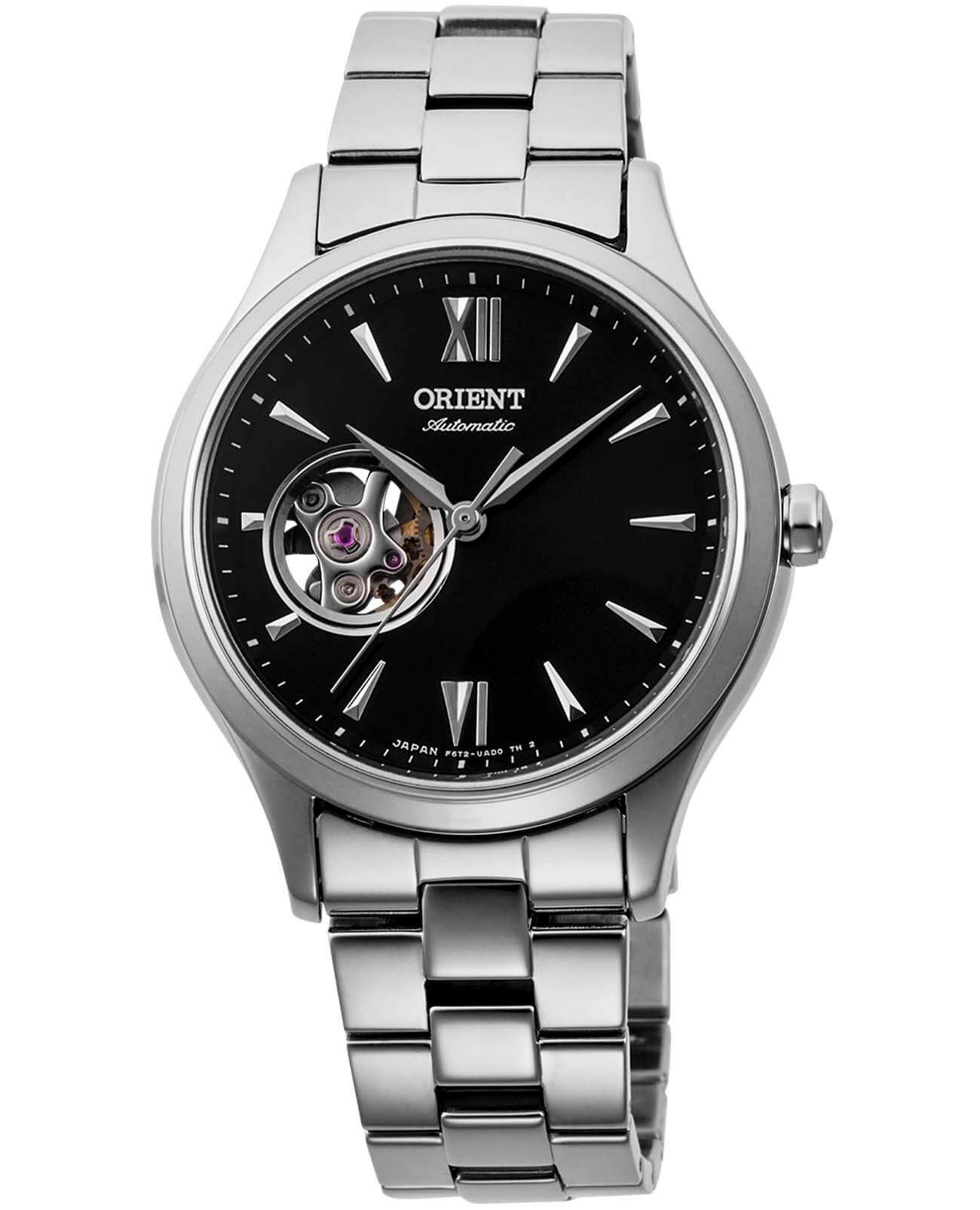 Orient Orient RA-AG0021B (RN-AG0021B)  RA-AG0021B механические женские часы черный циферблат, браслет нержавеющая сталь — вид спереди