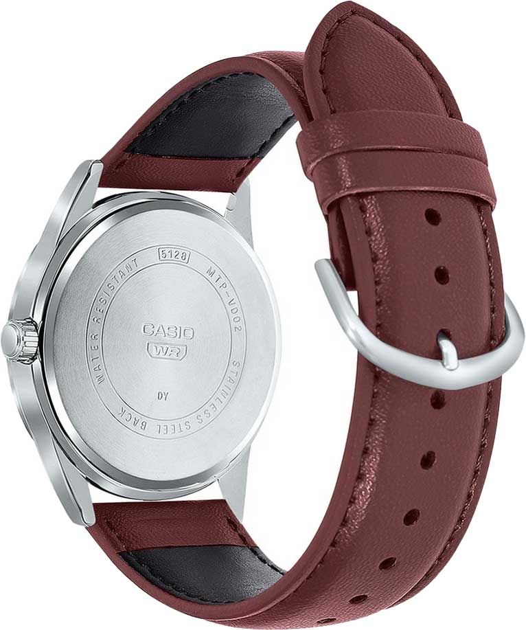 Casio Casio MTP-VD02L-7E, collection япония мужские часы на браслете кожаный боковой вид