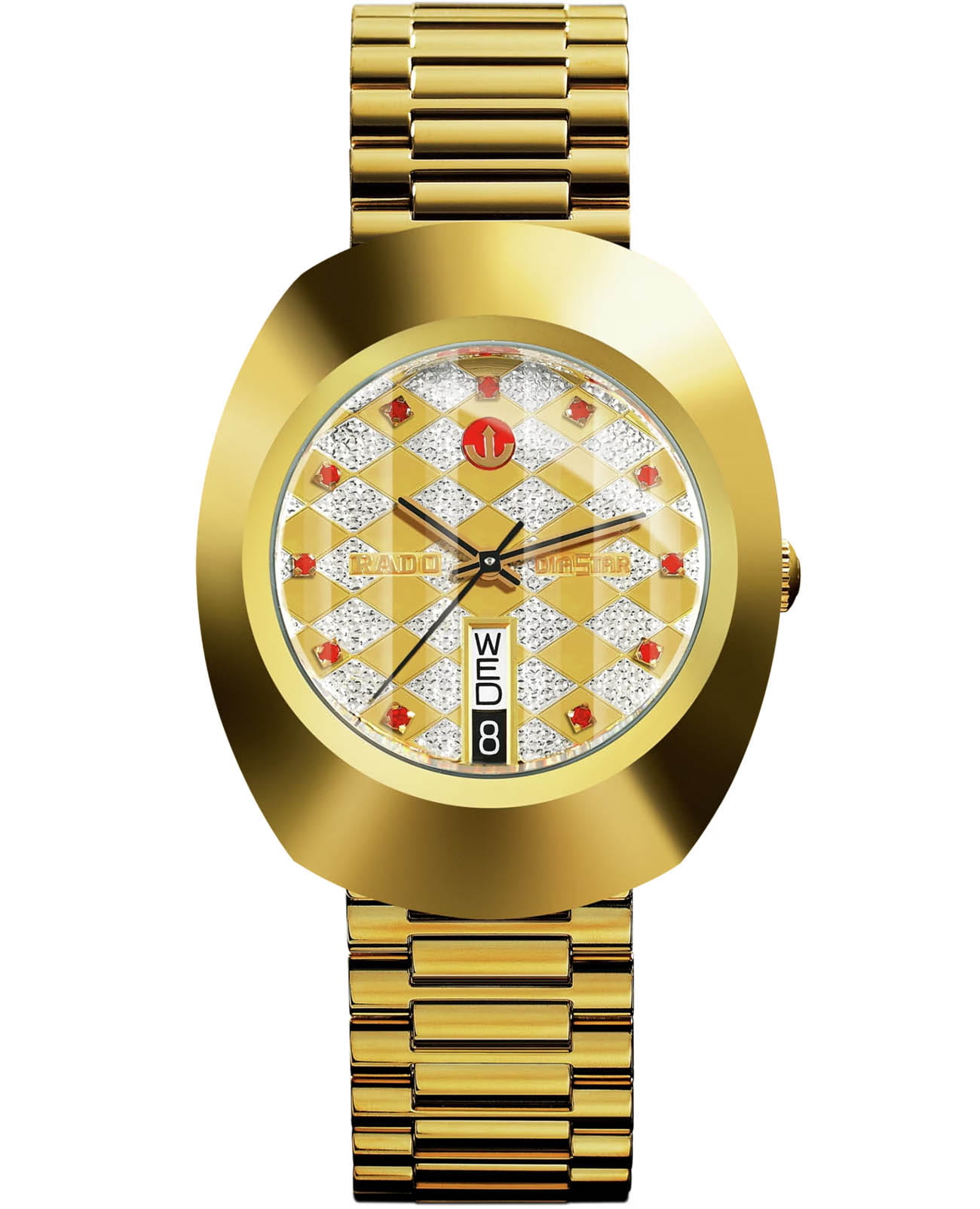 Rado Rado The Original Automatic R12413193 Automatic R12413193 механические мужские часы цветной циферблат, браслет нержавеющая сталь с pvd-покрытием — вид спереди