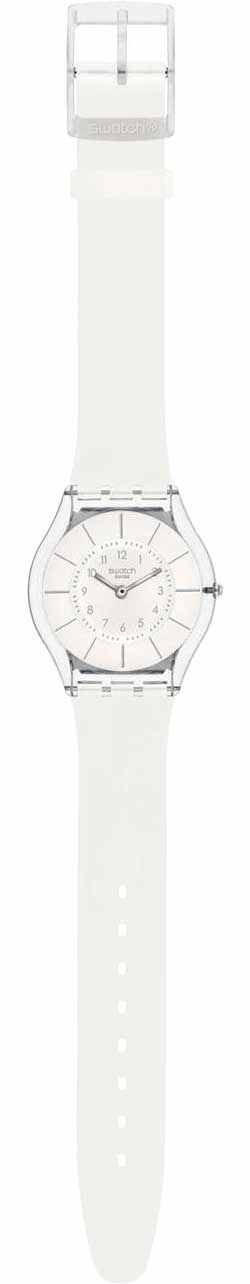 Swatch Swatch Skin SFK360 кварцевые женские часы часы крупный план белый циферблата