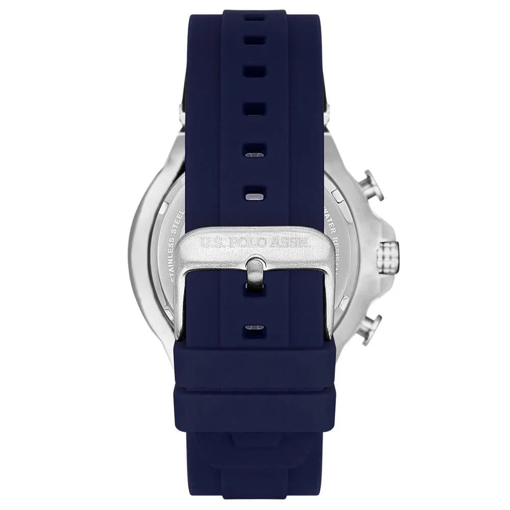 U.S. Polo Assn. U.S. Polo Assn. Crossing USPA1076-06,  сша мужские часы на браслете силикон боковой вид