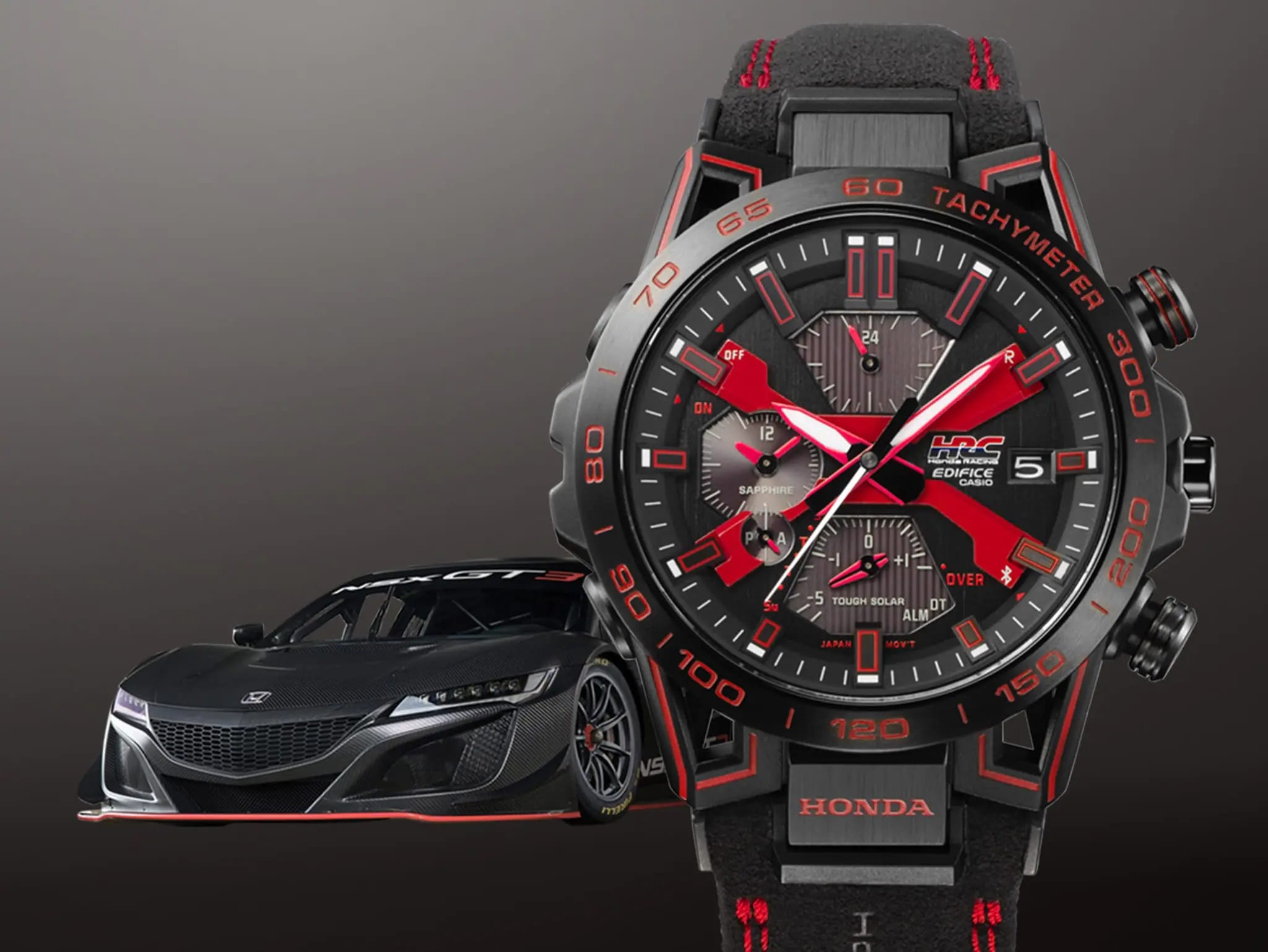 Casio Casio Edifice EQB-2000HR-1A мужские часы  циферблат на запястье