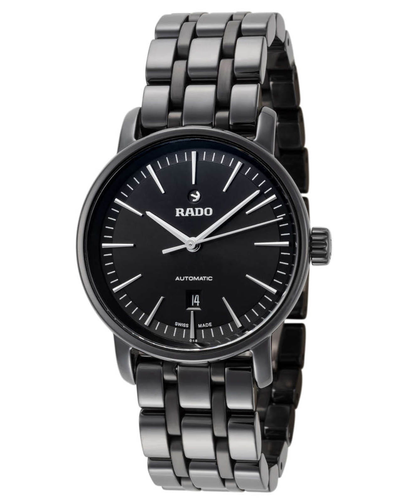 Rado Rado Diamaster R14043182 Automatic R14043182 механические женские часы черный циферблат, браслет керамика — вид спереди