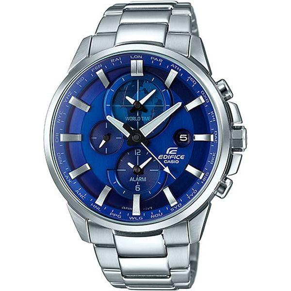 Casio Casio Edifice ETD-310D-2A  ETD-310D-2A кварцевые мужские часы синий циферблат, браслет 18-каратное желтое золото — вид спереди