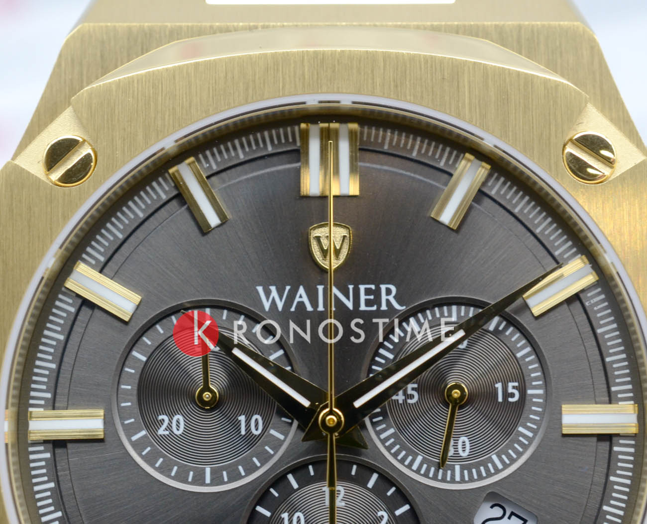 Wainer Wainer WA.10000-F,  швейцария мужские часы на браслете сталь c pvd покрытием боковой вид
