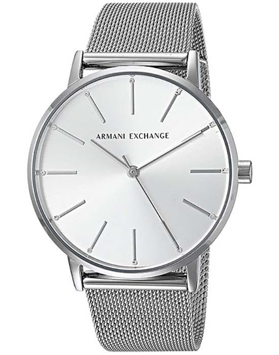 Armani Exchange Armani Exchange Lola  AX5535 кварцевые женские часы часы крупный план серебристый циферблата