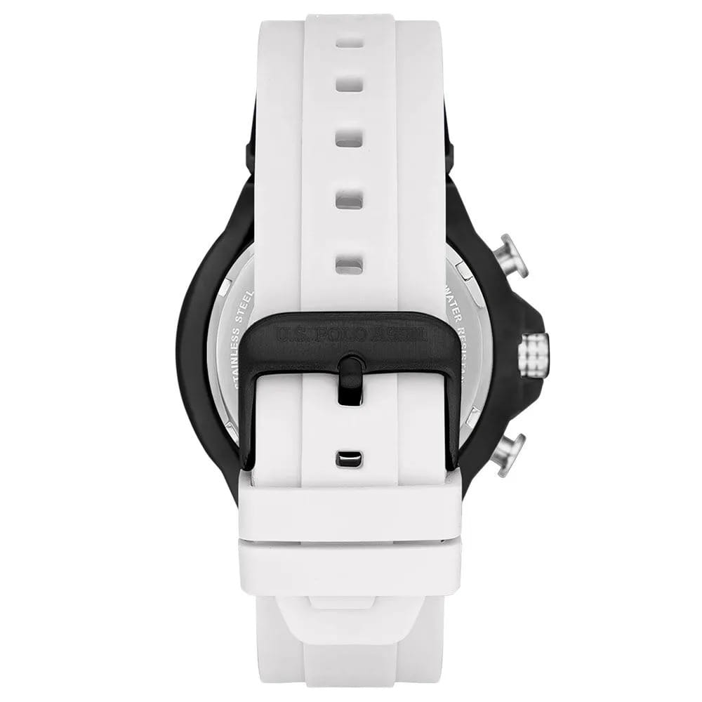 U.S. Polo Assn. U.S. Polo Assn. Crossing USPA1076-03,  сша мужские часы на браслете силикон боковой вид