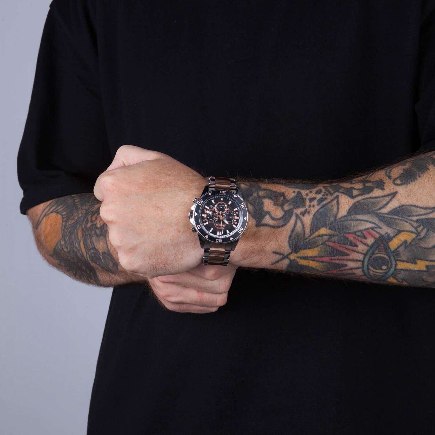 Slazenger Slazenger SL.09.2250.2.04,  англия мужские часы на браслете нержавеющая сталь с ip-покрытием боковой вид